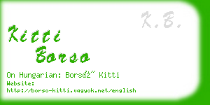 kitti borso business card